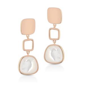 Orecchini a pendente in Argento rosato e Madreperla Australiana  - gallery