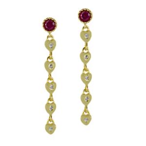 Orecchini a pendente in argento Senza Fine della collezione Tortona Cuori Milano 