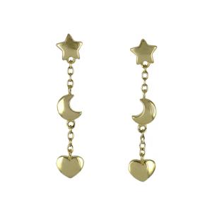 Orecchini a pendente in oro giallo 