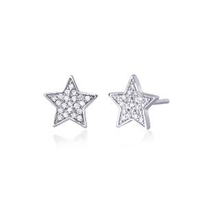 Orecchini a stella in argento e zirconi Mabina 563166 - gallery