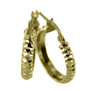 Orecchini campanella in oro giallo - cerchio grande  - gallery