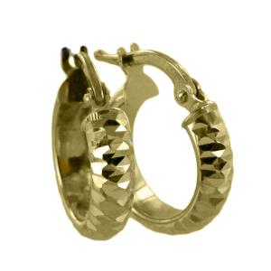Orecchini campanella in oro giallo - cerchio piccoli