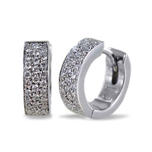 Diamond Hoop Earrings Gioielli Valenza - gallery