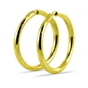 Orecchini cerchio piccoli MINI in oro giallo