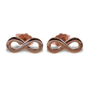 Orecchini con infinito in oro rosa - orecchini infinity - gallery