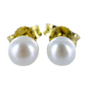 Orecchini con perline in oro giallo - perle piccole freshwater