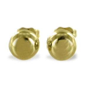 Orecchini con sfere grandi lucide in oro giallo 6 mm - gallery