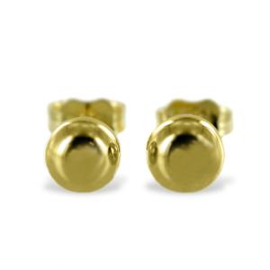 Orecchini con sfere medie lucide in oro giallo 5 mm - gallery