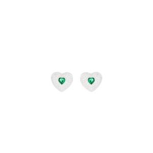 Orecchini cuore Hope collezione Palazzo Reale Cuori Milano zircone Verde