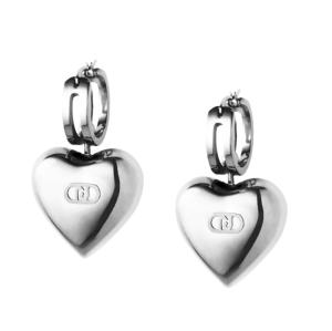 Orecchini in Acciaio a cerchietto con cuore da donna Essential Woman Liu Jo LJ2795