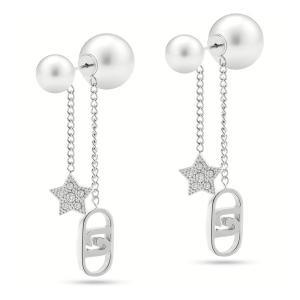 Orecchini in Acciaio a pendente da donna con perle Essential Woman Liu Jo LJ2635