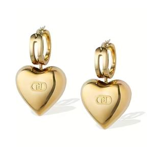 Orecchini in Acciaio giallo a cerchietto con cuore da donna Essential Woman Liu Jo LJ2794