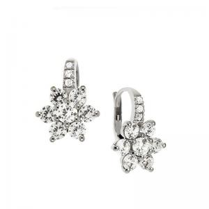 Orecchini in argento e zirconi modello stella pendente - gallery