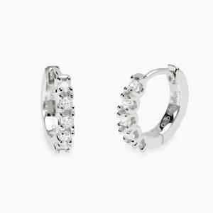 Orecchini Mabina MY DIAMOND a cerchio in argento con Diamanti Lab-Grown 0.27 ct 563904 - gallery