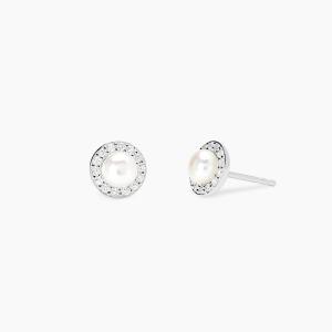 Orecchini Mabina MY DIAMOND con perla coltivata e diamanti lab-grown 0,011 carati 563992