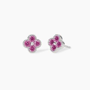 Orecchini Mabina Orecchini a lobo simbolo fiore zirconi rosa Jasmine 563874