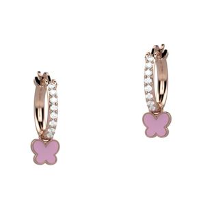 Orecchini Nanan a cerchio con farfalle rosa NAN0360