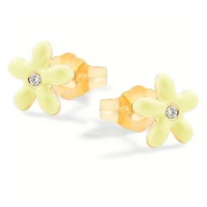 Orecchini Nanan da bambina in argento fiore Giallo NAN0496