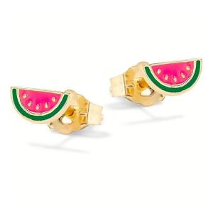 Orecchini Nanan da bambina in argento giallo a forma di cocomero NAN0490