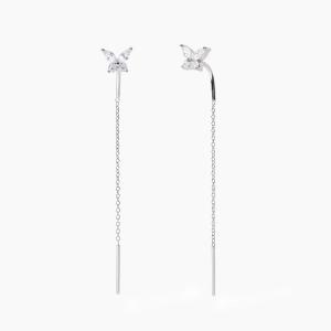 Orecchini pendenti Mabina in argento con farfalle 563674 - gallery
