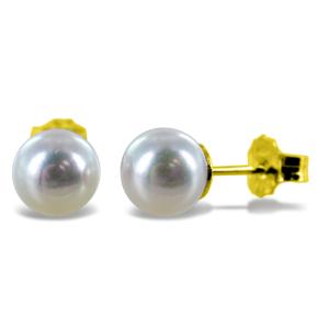 Orecchini Perle Gemelle con Perle AKOYA 7.50- 8.00 mm oro giallo