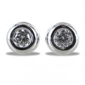 Orecchini Punto Luce Cipollina grande con diamanti ct. 0.16 G VS - gallery