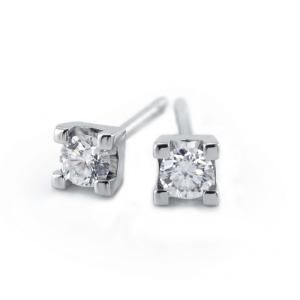 Orecchini punto luce con diamanti 0.17 carati