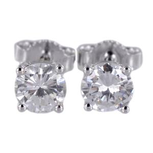 Orecchini punto luce grandi con diamanti da oltre un carato