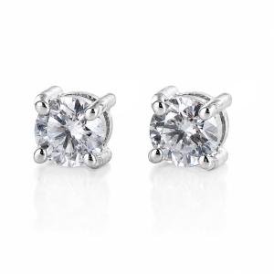 Orecchini punto luce medi con diamanti Lab Grown carati 0.34 F 