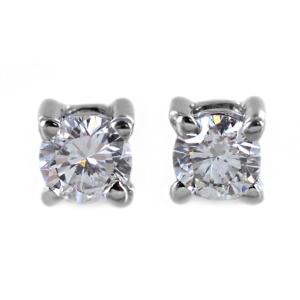 Orecchini punto luce medi in oro e diamanti ct 0.20 G VS - gallery