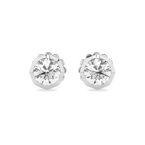 Orecchini punto luce Ottagonali  Diamante Lab Grown 0.60 carati - gallery