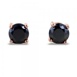 Orecchini Punto Luce Argento 925 Con Cristalli Rossi 2 Mm - DTPsilver, Gioielli Colorati Donna
