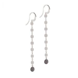 Rebecca Golden Ear - Orecchino Singolo In Argento 925 Placcato Oro Con Pietre E Rodio Bianco