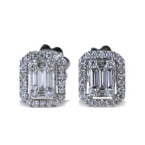 Orecchini Salvini gioielli collezione Magia in oro bianco e diamanti 0.40 ct