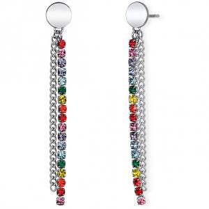 Orecchini tennis arcobaleno 2Jewels in Acciaio zirconi Mix & Match 261306