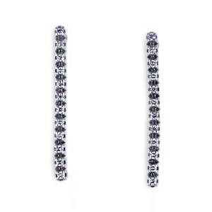 Orecchini tennis pendente di diamanti ct 0.12 G - gallery