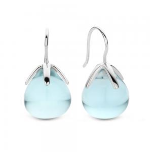 Ti Sento Milano silver Earrings with light blue crystal 7769WB - gallery