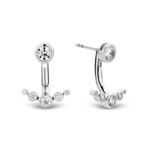 Ti Sento Milano silver Earrings with white crystal - gallery