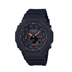 Orologio Casio da uomo collezione G-SHOCK Classic nero e arancione GA-2100-1A4ER