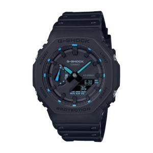 Orologio Casio da uomo collezione G-SHOCK Classic nero e azzurro GA-2100-1A2ER - gallery