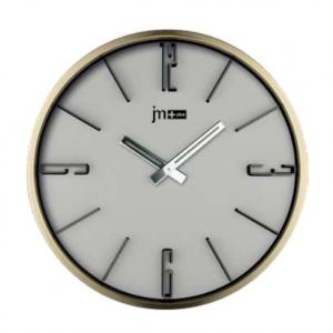 Orologio da Parete rotondo moderno in metallo  con numeri in rilievo - gallery