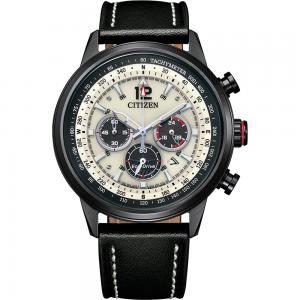 Orologio da uomo Citizen Aviator In pelle nero CA4476 - 19X