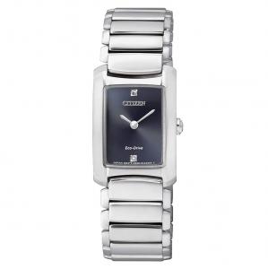 Orologio donna CITIZEN Ecodrive Lady Silver con diamanti EG2970-53L - gallery