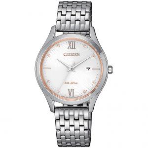 Orologio donna CITIZEN Ecodrive Lady Silver e rosa EW2536-81A - gallery