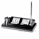Orologio Termometro con penna e porta posta da tavolo Pierre Cardin - gallery