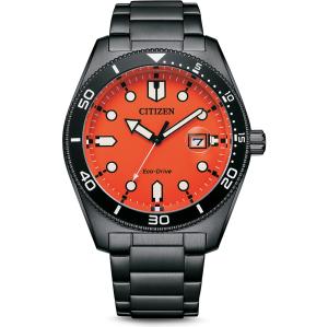 Orologio uomo CITIZEN Eco Drive Marine Nero Arancio AW1765 - 88X