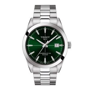 OROLOGIO uomo TISSOT GENTLEMAN POWERMATIC 80 SILICIUM verde T127.407.11.091.01 - gallery