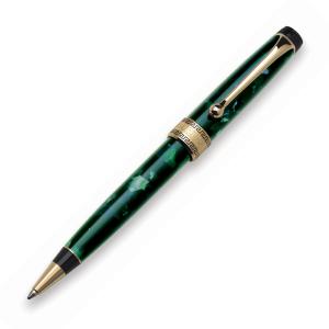 Penna a sfera in Auroloide colore verde finiture Cromate Aurora Optima con confezione 