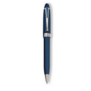 Penna a sfera resina Blu finiture Cromate Aurora Ipsilon con confezione 