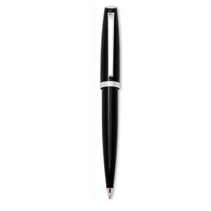 Penna a sfera resina Nera finiture Cromate Aurora Style Resin con confezione 